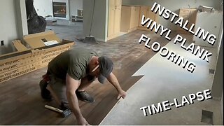 Laying New Luxury Vinyl Plank Flooring - Time Lapse