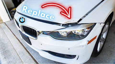 How to Replace BMW Hood and Alignment | F30 328i 3 series