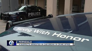 4 suspects arrested in car break-in crime spree