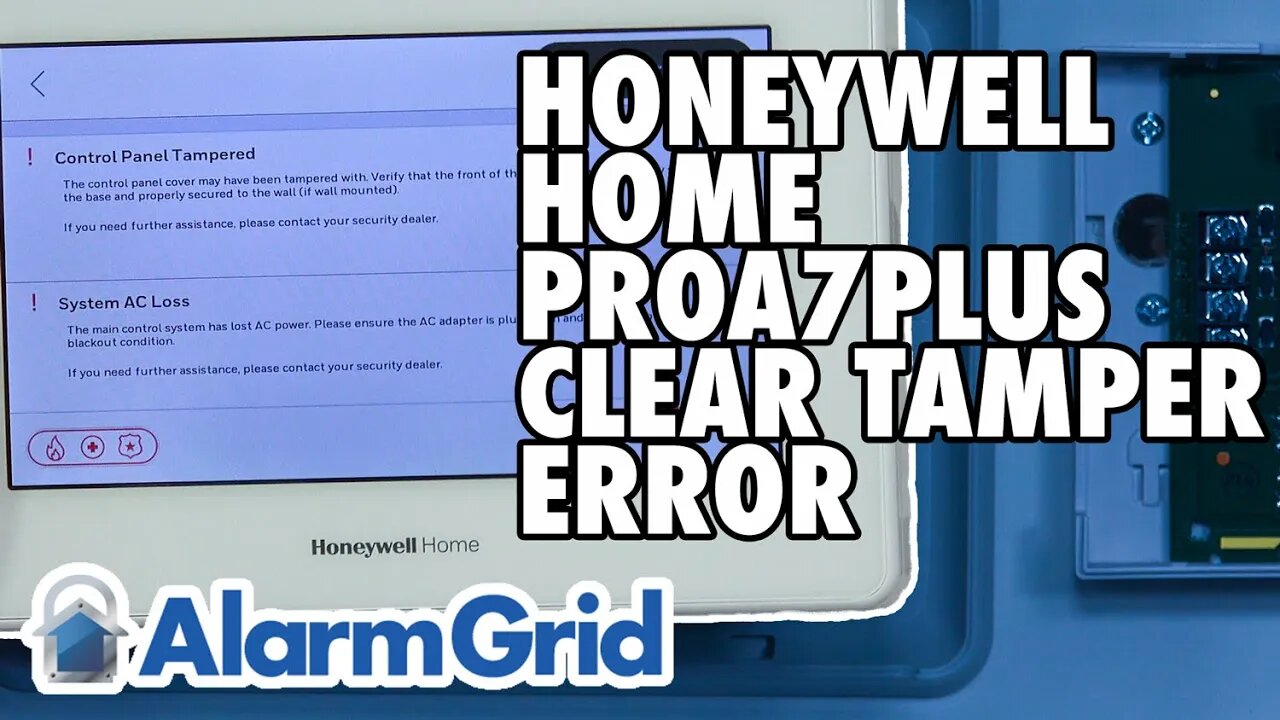 Honeywell Home PROA7PLUS Clear a Tamper Error