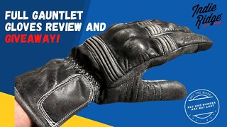 Review & GIVEAWAY! FULL GAUNTLET leather Motorcycle Gloves
