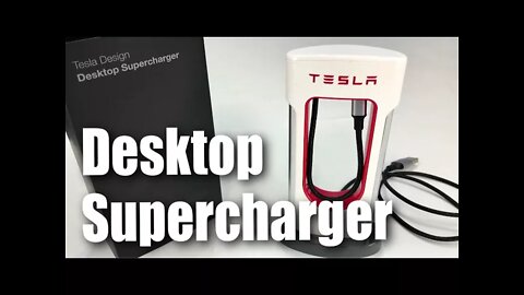 Tesla Desktop Supercharger Scale Model USB Cable Accessory Charger Review