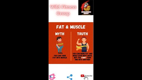 🔥Fat & muscle: myth v/s truth🔥#fitness🔥#wildfitnessgroup🔥#shorts🔥