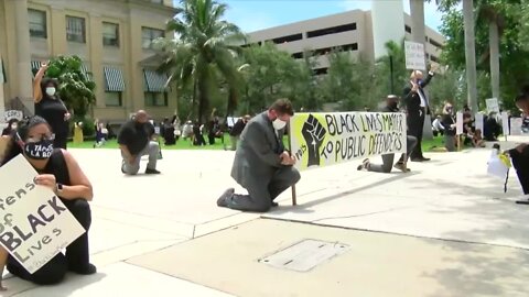 Palm Beach County public defenders hold rally to honor George Floyd
