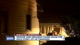 Propane tank explosion causes house fire