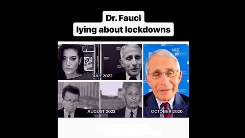 Dr Fauci in 2022 versus 2020. Seems his memory isn’t very good!