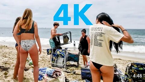 Walking Beach Tour 4k bikini 👙 Last Chance for Summer 🏝️🏝️🌞