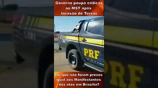 Governo poupa críticas ao MST após invasão de Terras #shorts