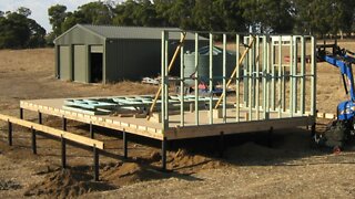 Building the kit home 11 - Raising and bracing your walls