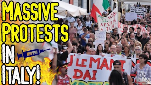 EXCLUSIVE: MASSIVE Protests In Italy! - The REVOLUTION Begins NOW! - NO Vaccine Passports!