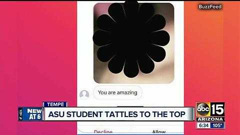 ASU student threatens to send suitors' 'unsolicited' pictures to their mothers