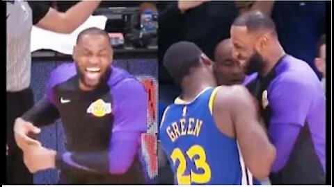 Lebron james CAN'T STOP LAUGHING at Lance Stephenson