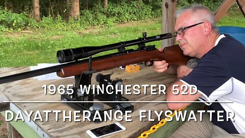 @Dayattherange flyswatter challenge with my Winchester 52D topped with a redfield 24x 3200