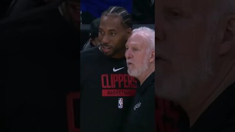 Kawhi & Gregg Popovich Share a moment after the game #shorts