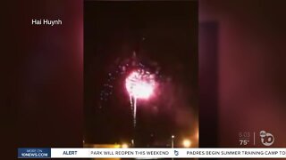 Santee hosts fireworks for neighbors at home