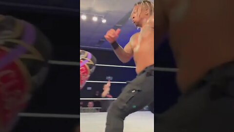 Lio Rush Catches Jordan Oliver with a spring board stunner 😲