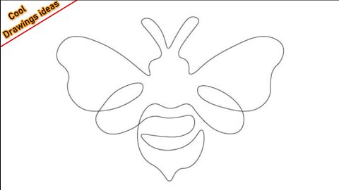 How to draw a butterfly drawing easy step by step | Butterfly drawing | Drawings ideas