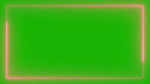 Red Neon Border Green Screen Overlay Motion Graphics 4K 30fps Copyright Free