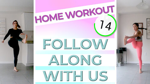 HOME WORKOUT 💪 Follow Along With Us | Instructions + Timer 😍