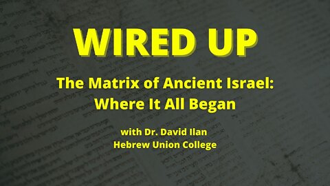 Wired Up: The Matrix of Ancient Israel - Where It All Began w/Dr. David Ilan