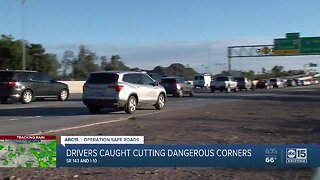 Drivers caught cutting dangerous corners