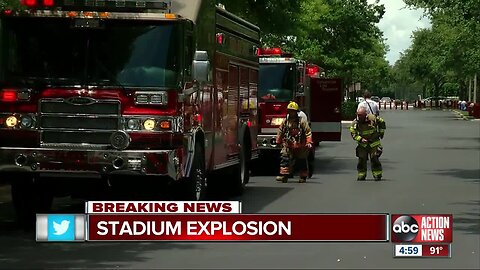 Gas line explosion at Raymond James Stadium sends two to hospital as trauma alerts