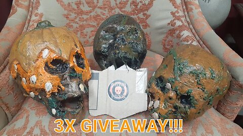 ROTTED PROPS Unboxing and 3x Giveaway! Corpsed Latex Skulls for #halloween #halloweendecor #free