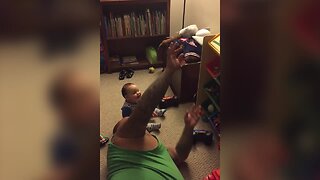 Cute Baby Laughs at Silliest Thing!