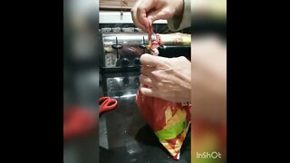 How to seal frozen chips and veges without clip.