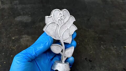 Casting an Aluminum Rose using Styrofoam