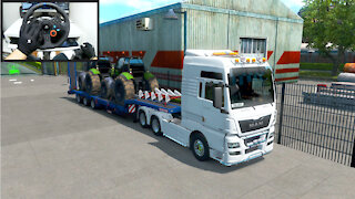 Euro Truck Simulator 2 - MAN TGA Euro6 🇨🇭 ➡️ 🇫🇷 - Logitech g29 steering wheel + shifter gameplay HD