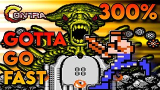 Contra gameplay 300% speed challenge #3