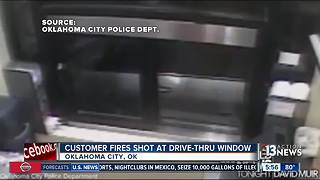 Customer shoots through drive-thru window
