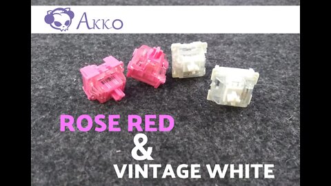 Akko Switch Red Rose Versus Akko Vintage White