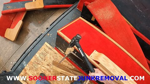 Destroying Church Pews with Mjölnir In The Pouring Rain | Sooner State Junk Removal | Oklahoma City