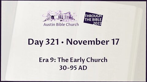 Through the Bible 2022 (Day 321)