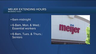 Meijer extending store hours beginning Friday