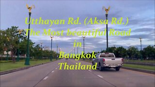 Utthayan Road Aksa Road is the most beautiful road in Bangkok, Thailand