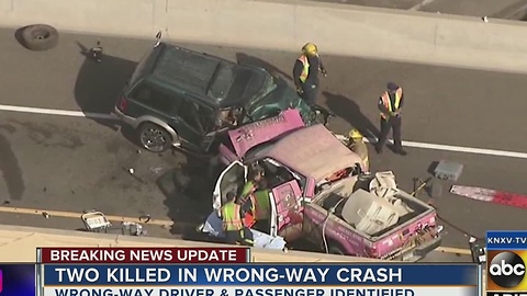 DPS identifies driver and passenger killed in wrong-way crash Tuesdsay