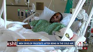 Men develop frostbite after being in cold air