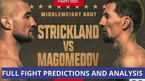 Sean Strickland vs Abusupiyan Magomedov | Full Fight Preview, Analysis And Predictions