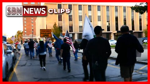 Anti-Vax Protest in Front of a Local TV Station - 4330