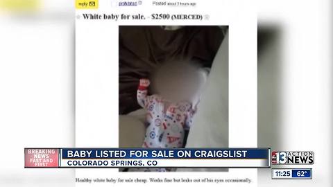 Baby listed for sale on Craigslist