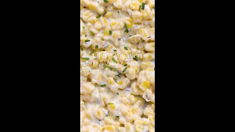 Chive and Onion Creamy Corn