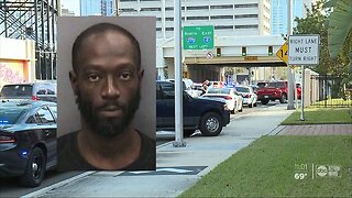 Robbery suspect leads officers on chase, crashes stolen car in downtown Tampa