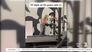 Local 12-year-old girl goes viral after 17 mph treadmill sprint