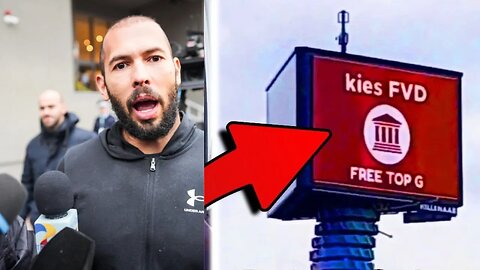 Andrew Tate "Free Top G" Billboard