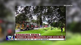 Elderly woman critically hurt in St. Lucie County house fire