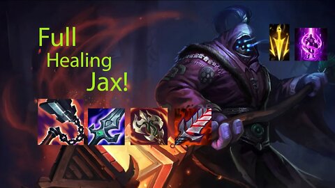 Noob tries Full Healing Jax! (Crazy) League of Legends #league #leagueoflegends #jax #op #top