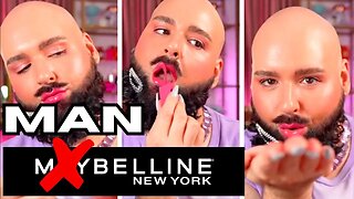 Maybelline Goes FULL BUD LIGHT as BEARDED MAN TIKTOK Star Ryan Vita Advertises MAKE UP on AMAZON!